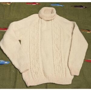 1960s Brooks Brothers wool cable knit fisherman's sweater Vintage chunky wool tu